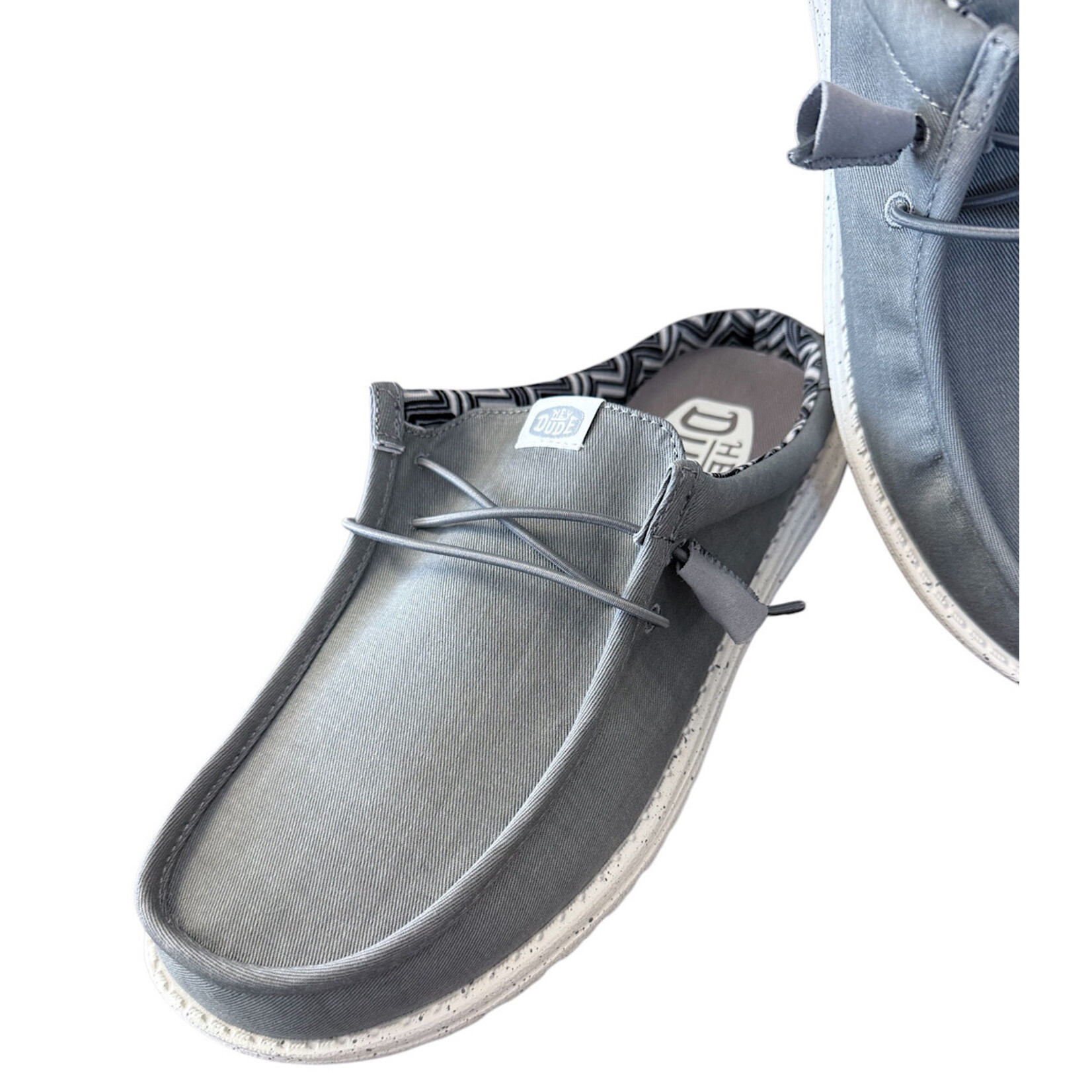 Hey Dude Hey Dude Wally Slip Stretch Canvas Grey Mens