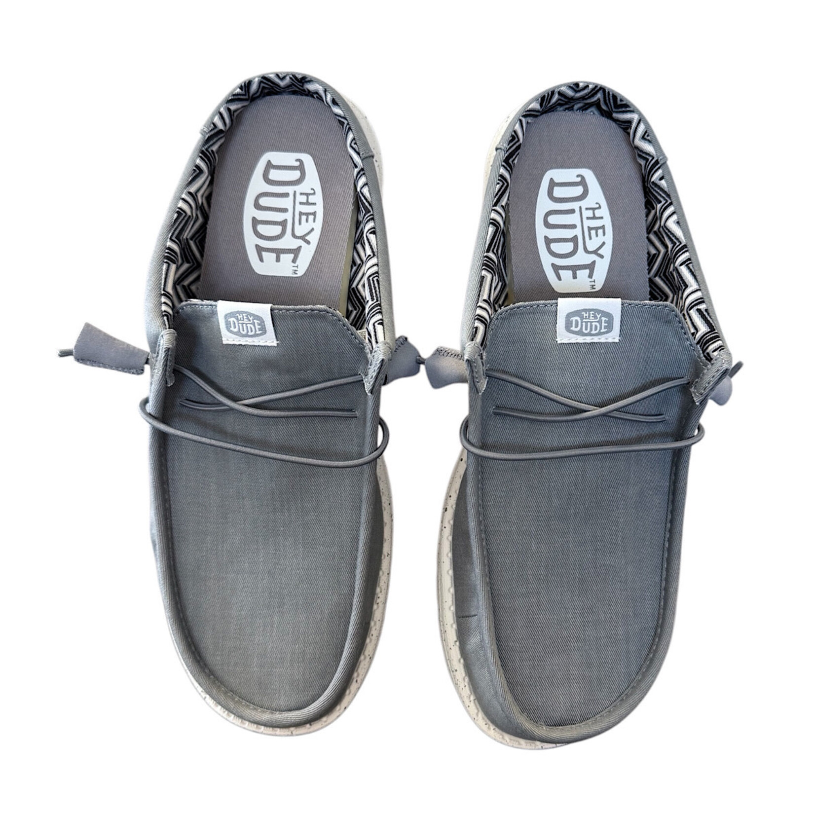 Hey Dude Hey Dude Wally Slip Stretch Canvas Grey Mens