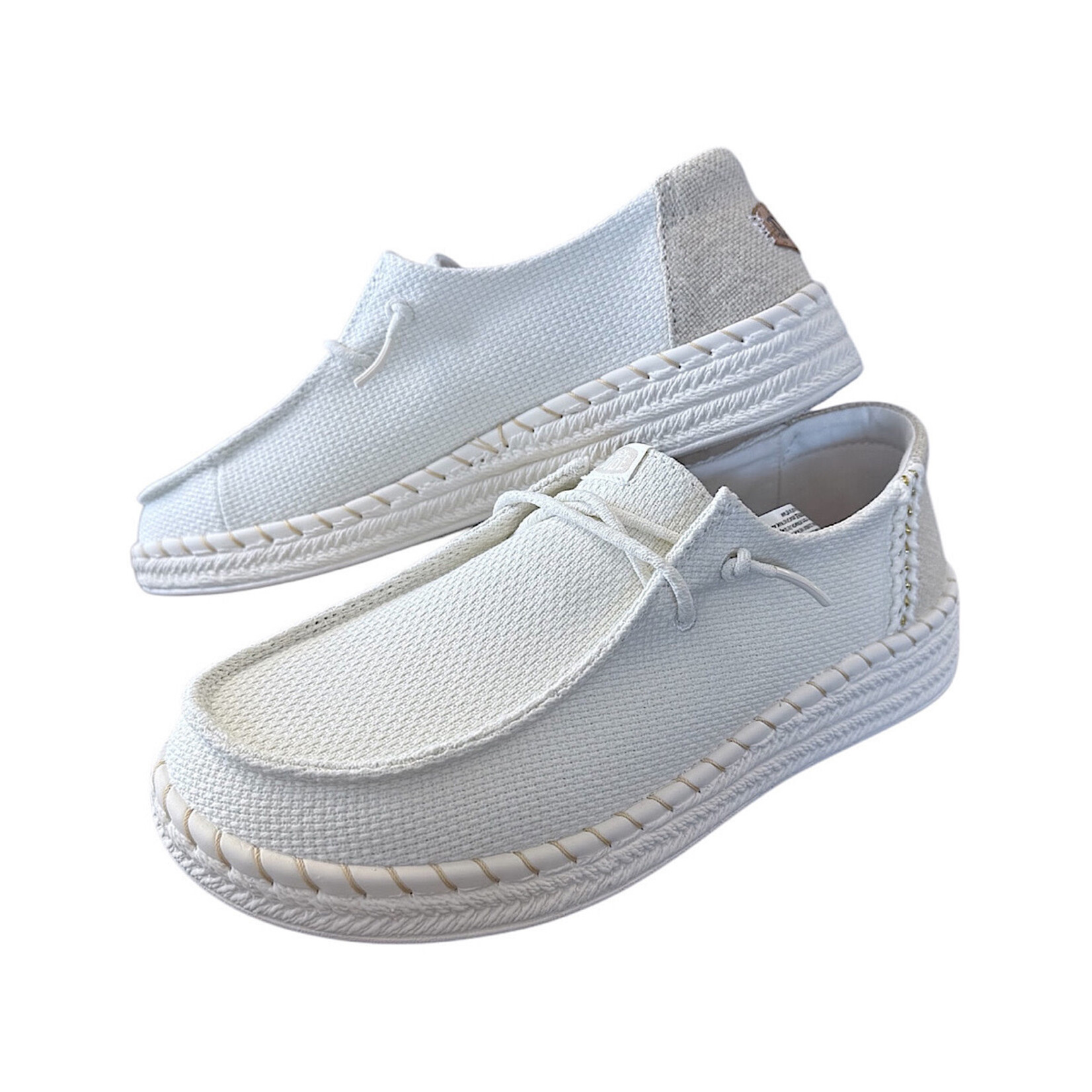 Hey Dude Hey Dude Wendy Espadrille Woven White Womens