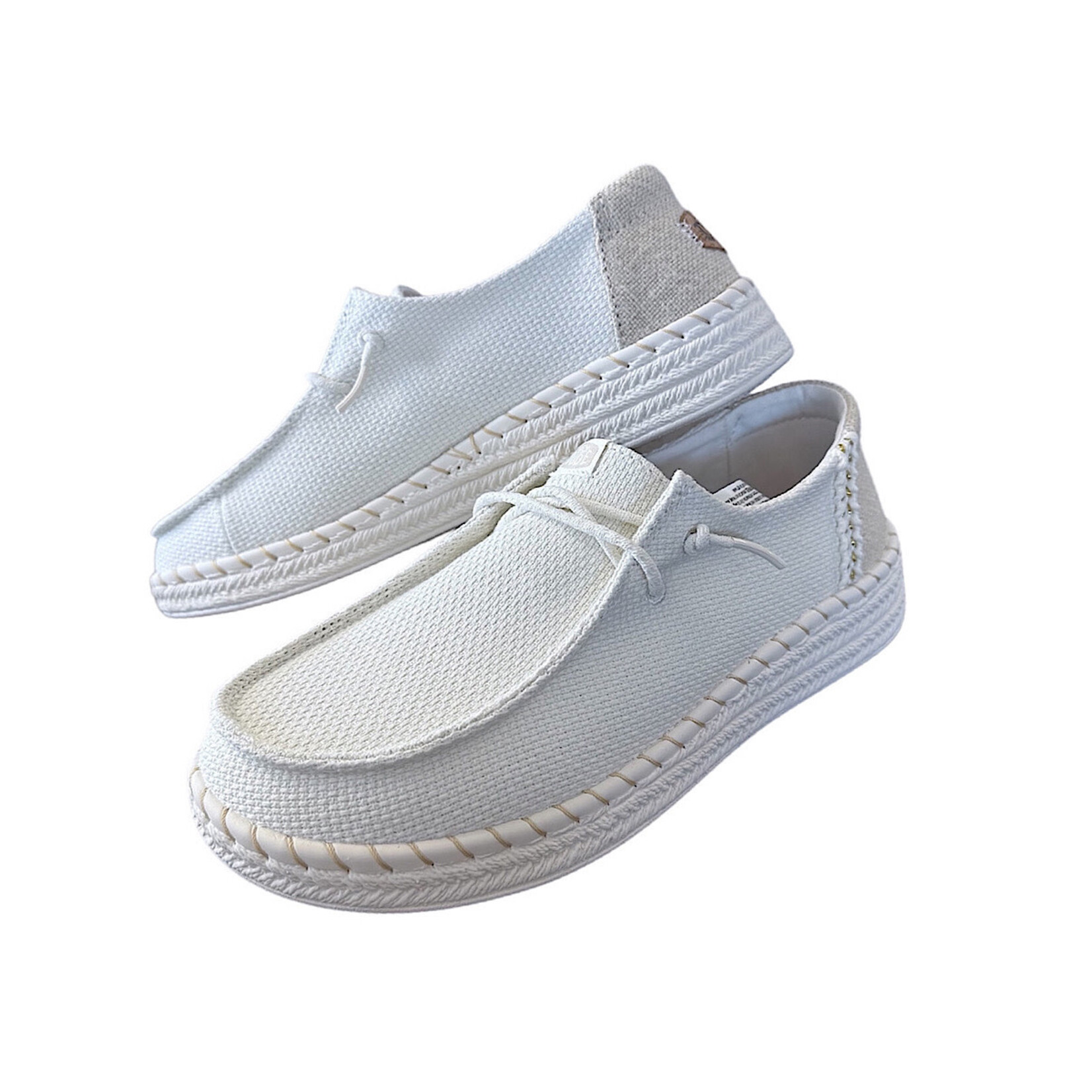 Hey Dude Hey Dude Wendy Espadrille Woven White Womens