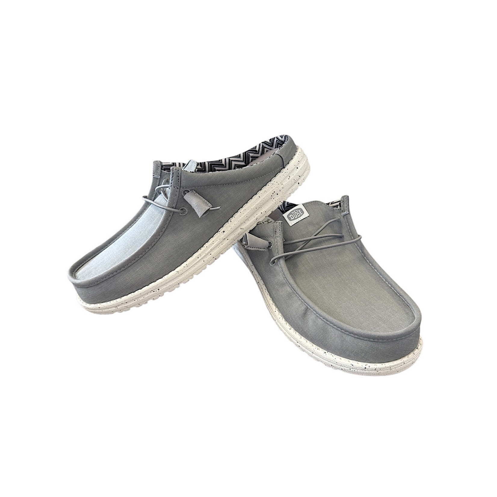 Hey Dude Hey Dude Wally Slip Stretch Canvas Grey Mens