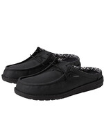 Hey Dude Hey Dude Wally Slip Stretch Canvas Black/Black Mens