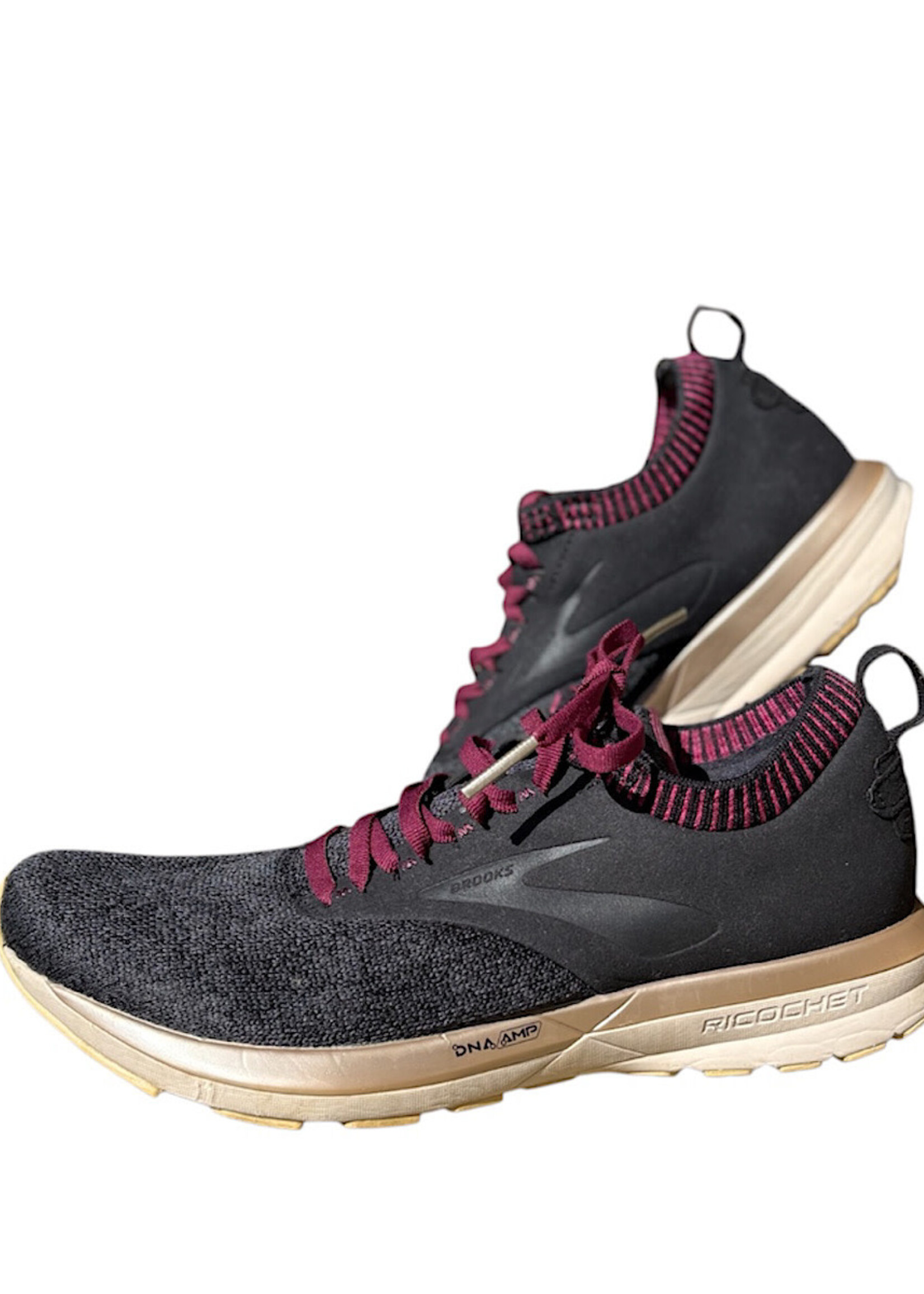 Women's Ricochet DNA AMP Shoes Charcoal/ Burgundy Size 9-RF