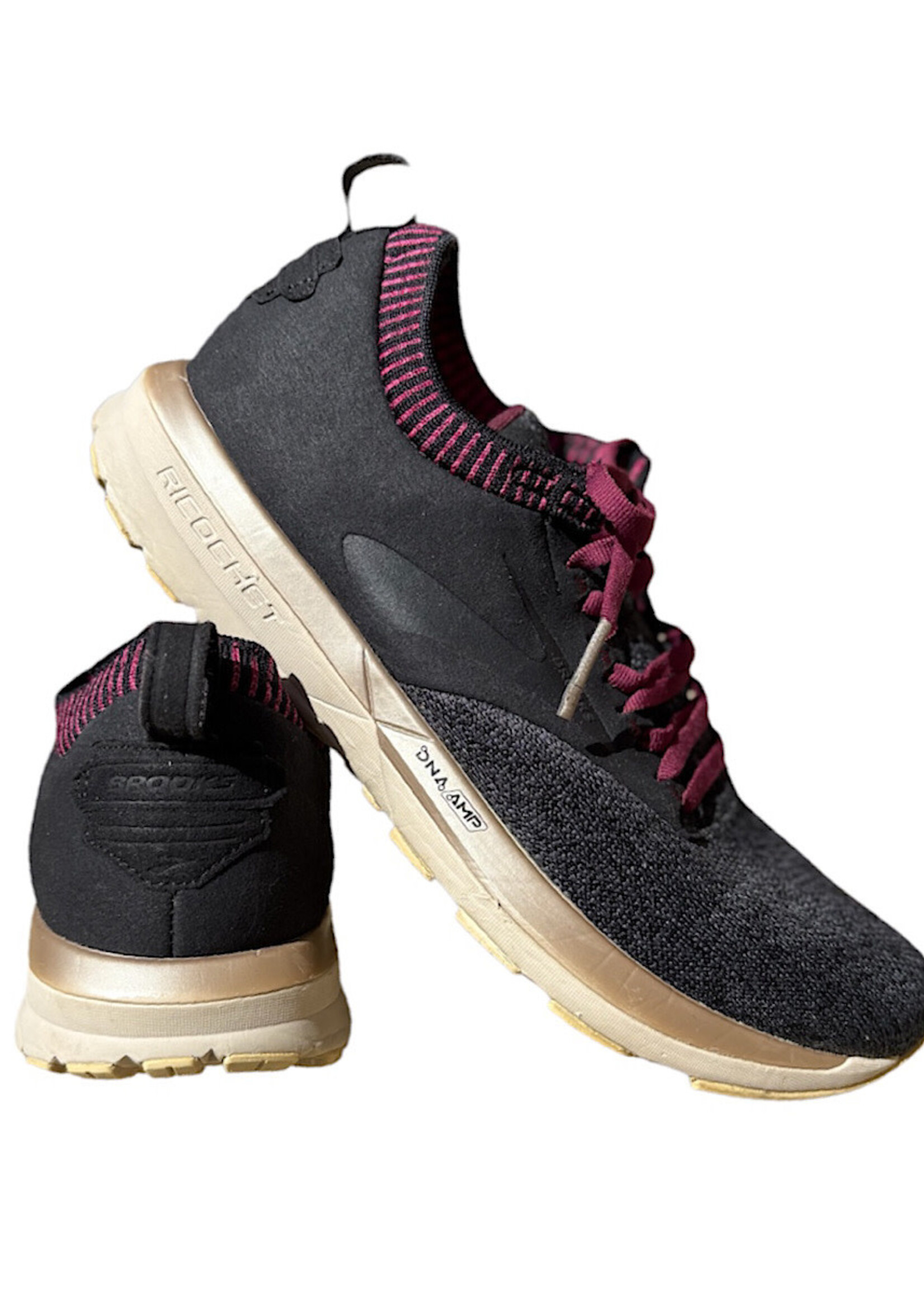 Women's Ricochet DNA AMP Shoes Charcoal/ Burgundy Size 9-RF