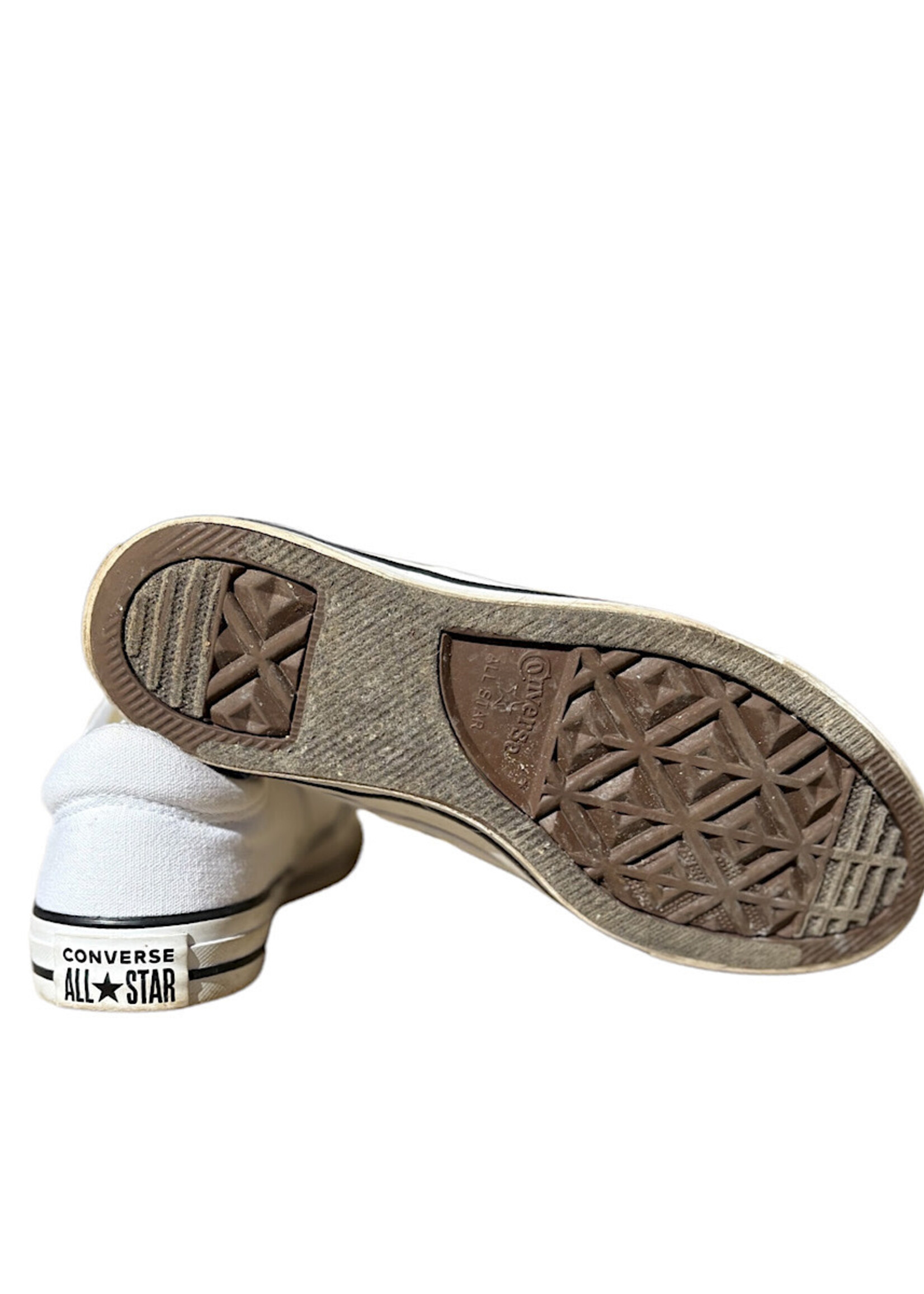 White Converse Low Top Sneakers Size 9-RF