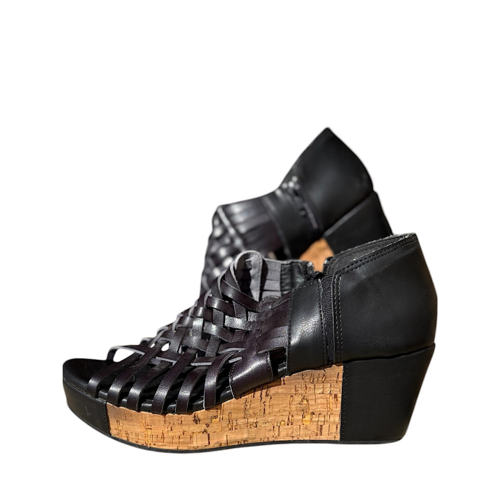 Corky's Black Wedges with Side Zipper Size 9-RF