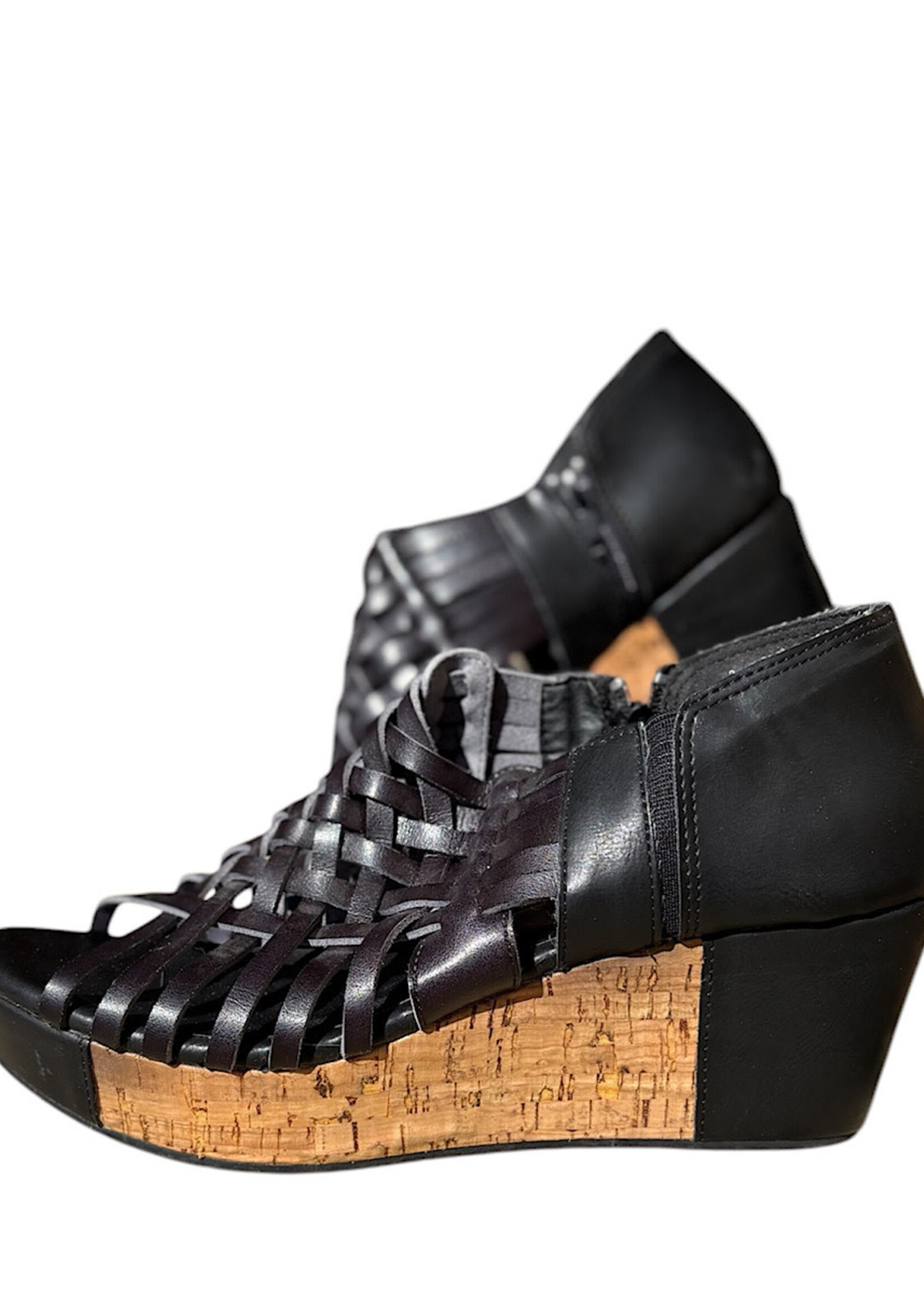 Corky's Black Wedges with Side Zipper Size 9-RF