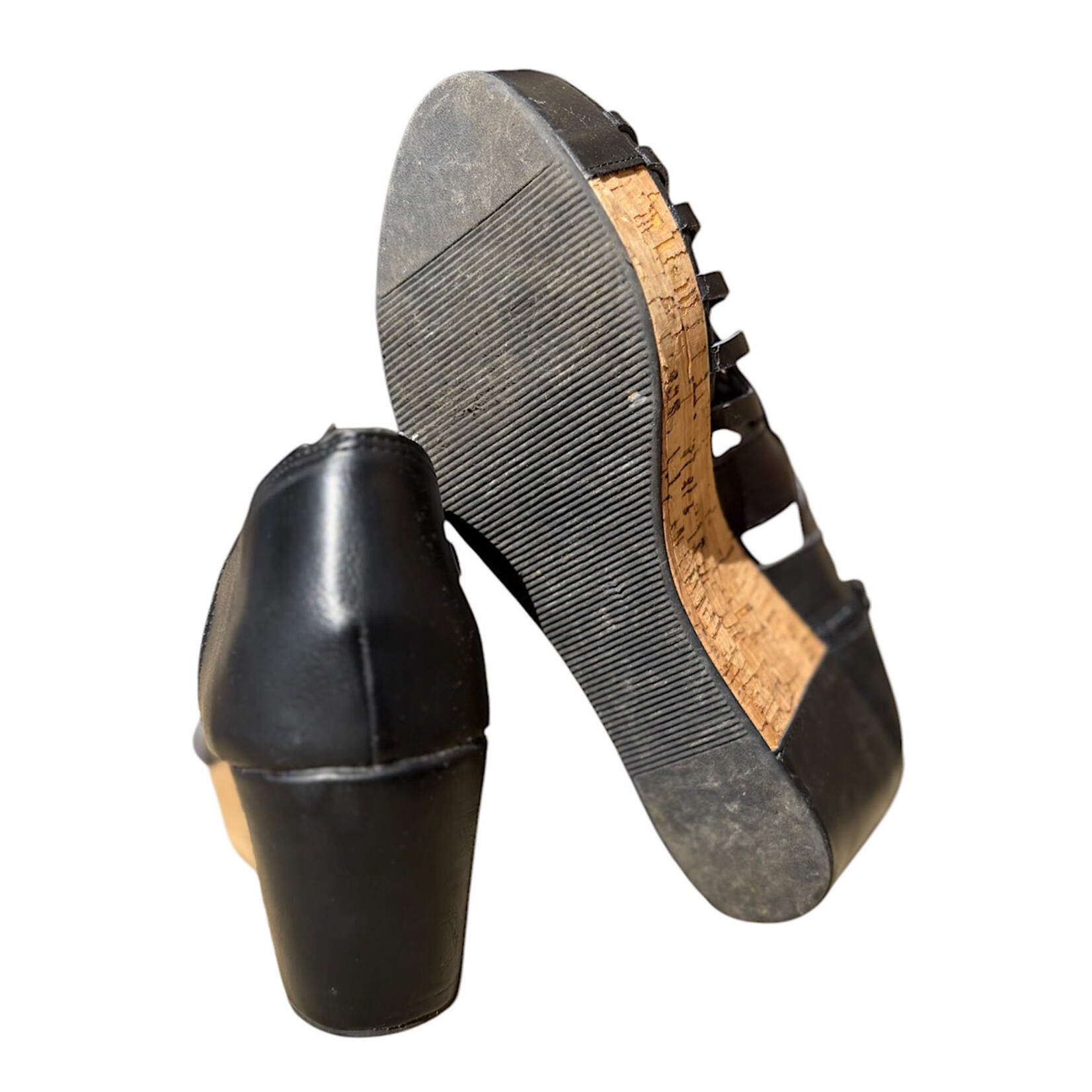 Corky's Black Wedges with Side Zipper Size 9-RF
