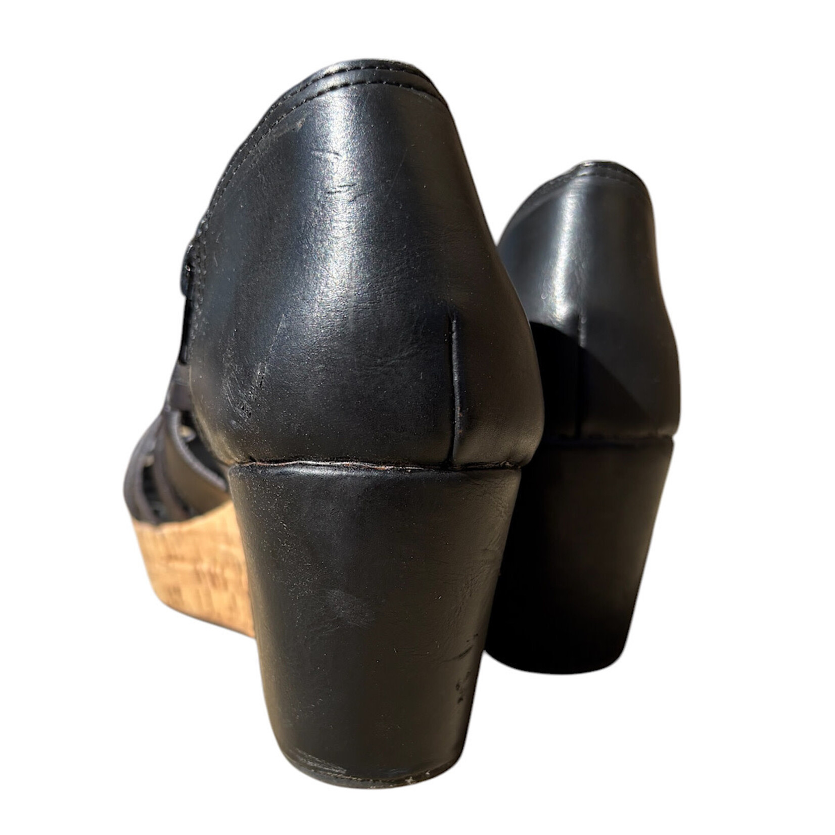 Corky's Black Wedges with Side Zipper Size 9-RF