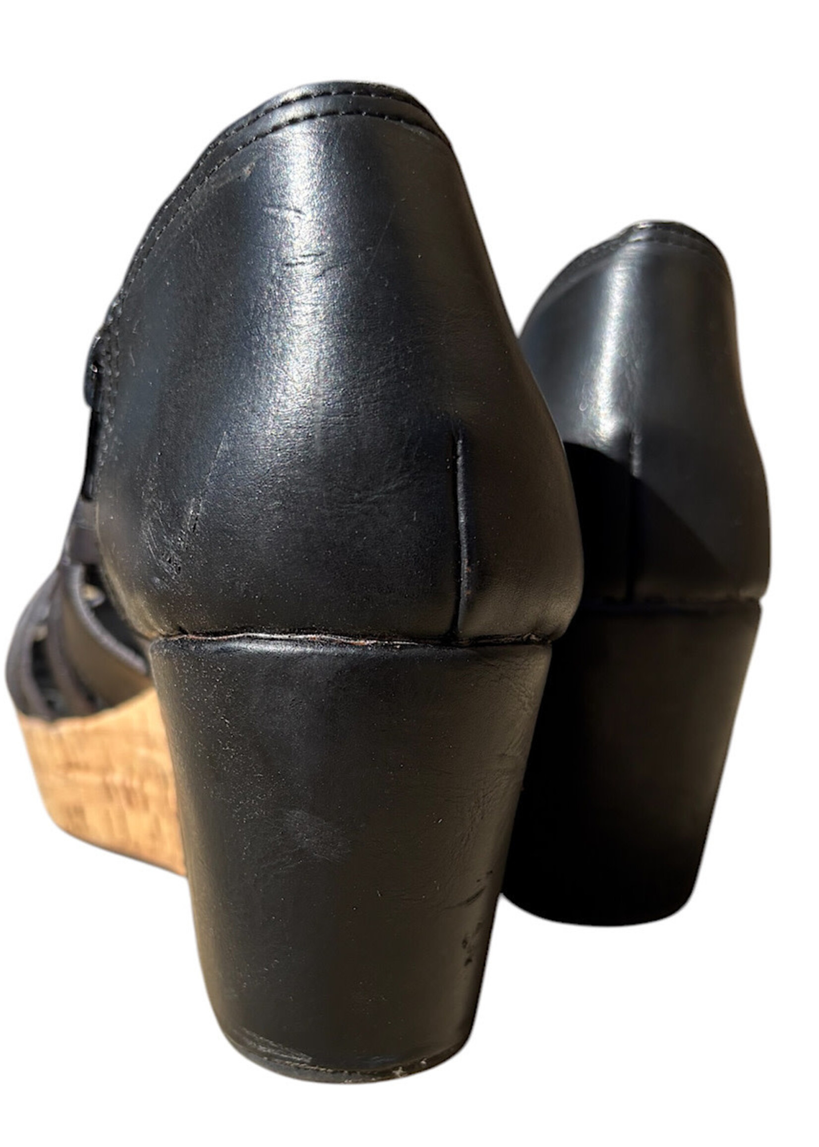 Corky's Black Wedges with Side Zipper Size 9-RF