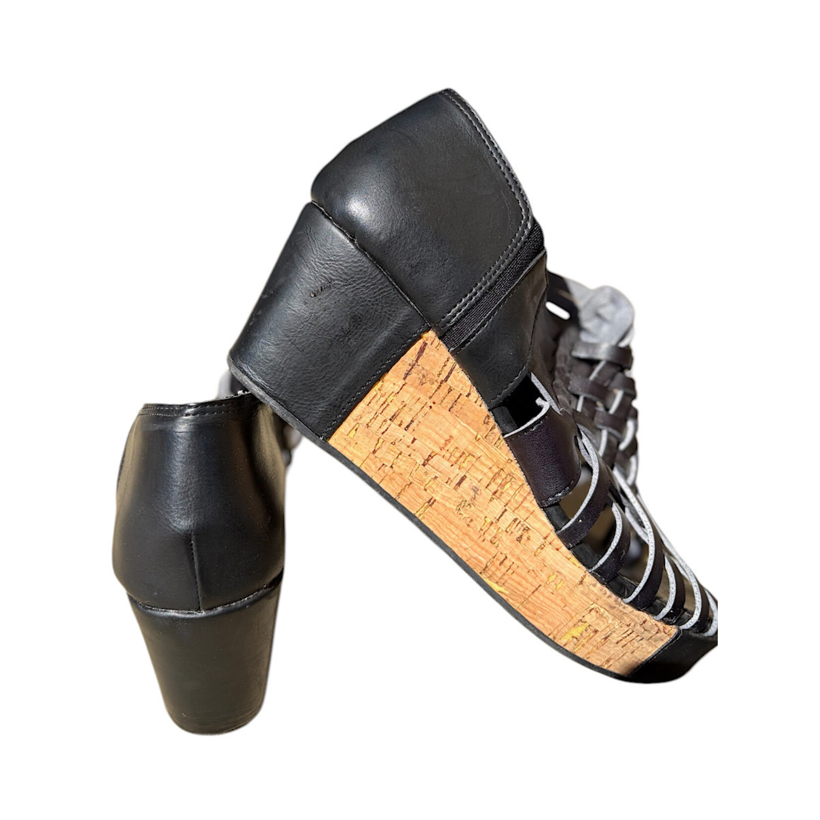 Corky's Black Wedges with Side Zipper Size 9-RF