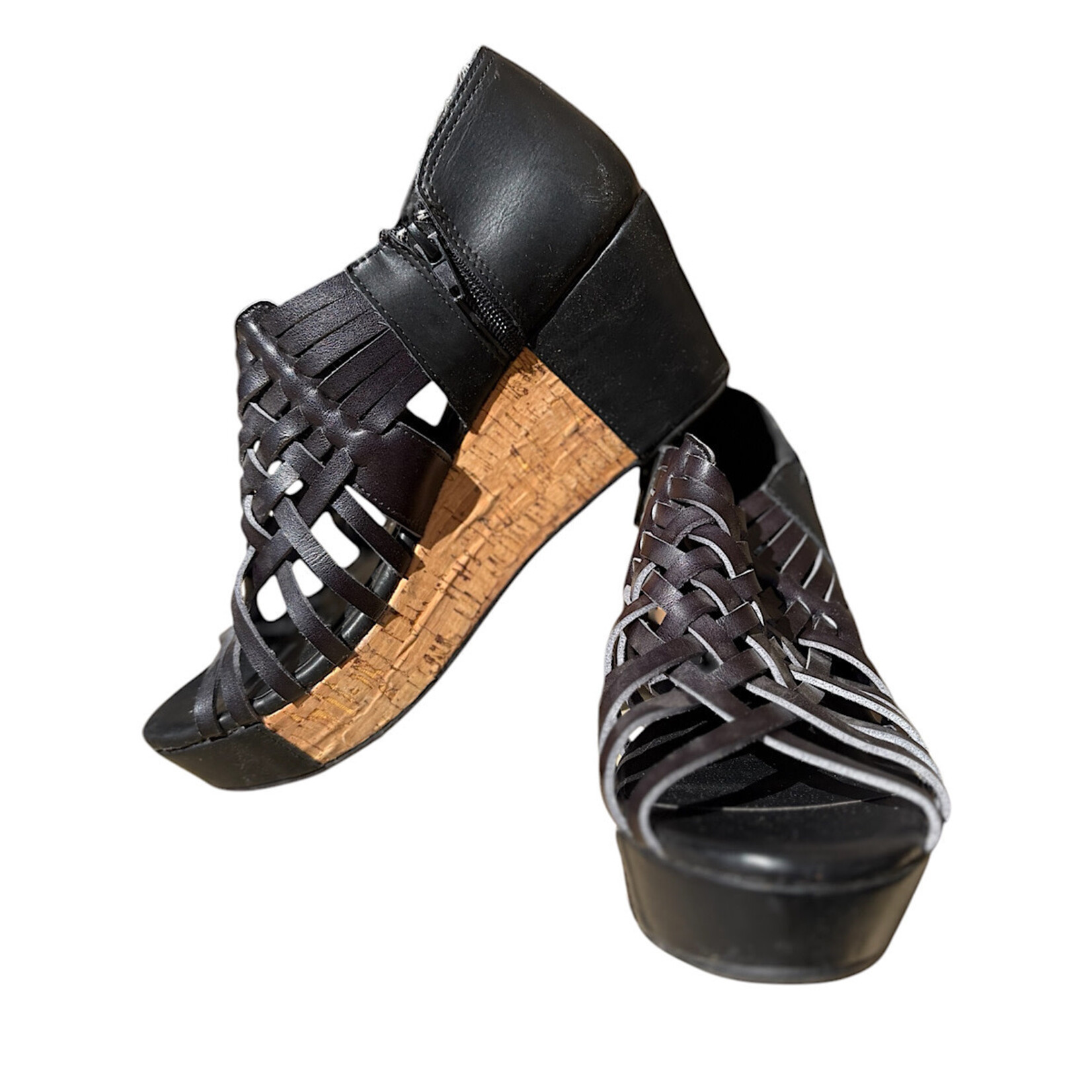 Corky's Black Wedges with Side Zipper Size 9-RF