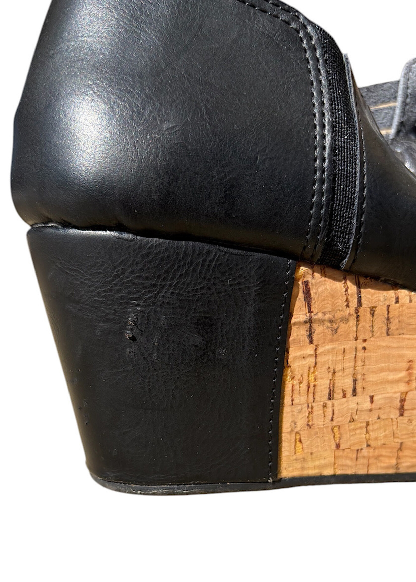 Corky's Black Wedges with Side Zipper Size 9-RF