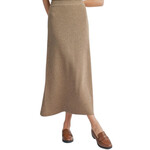 Dark Taupe Sweater Midi Skirt