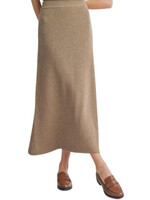 Dark Taupe Sweater Midi Skirt