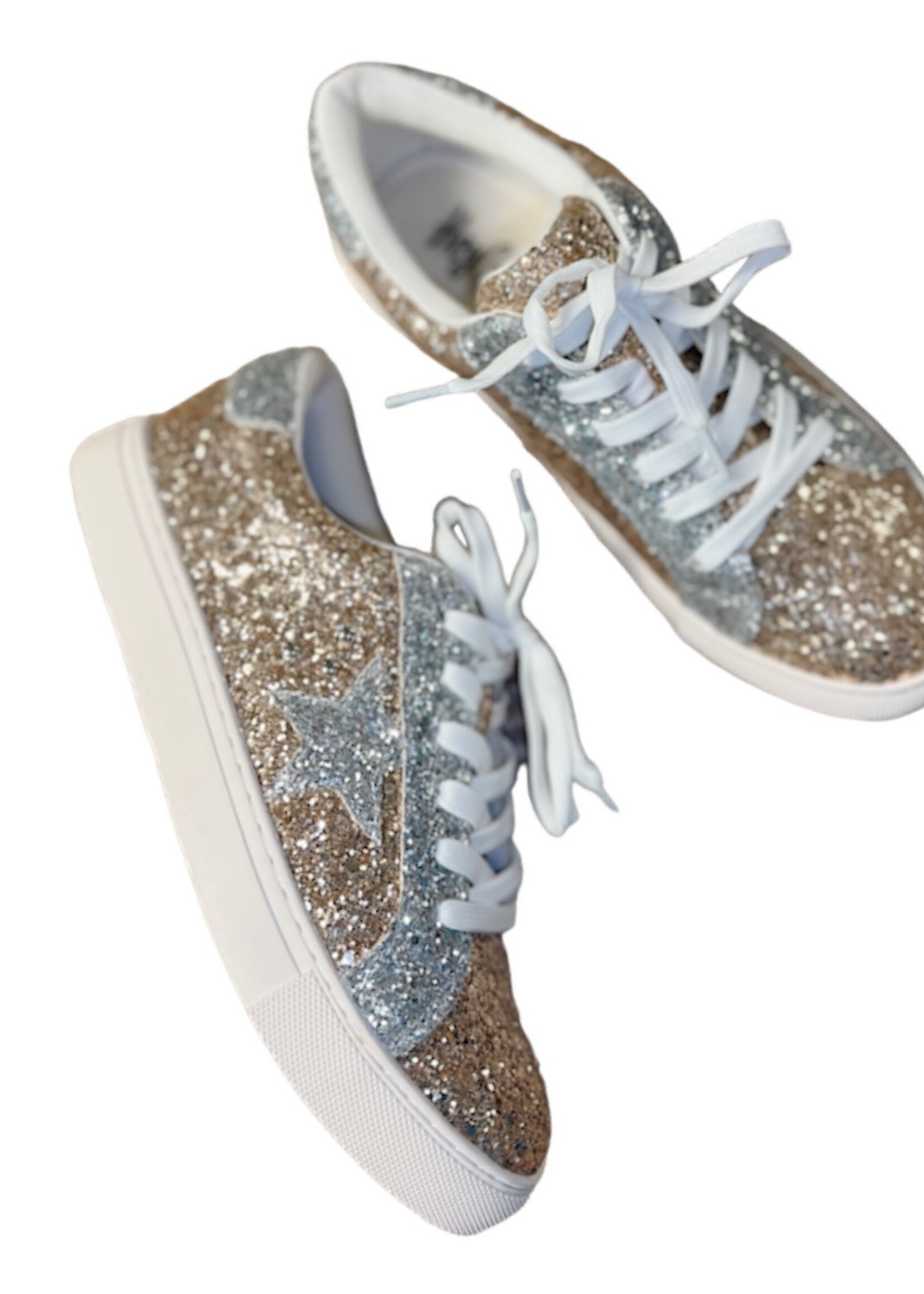 Corkys Super Nova Silver/ Gold Glitter Sneakers