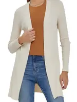 Vanilla Long Ribbed Cardigan
