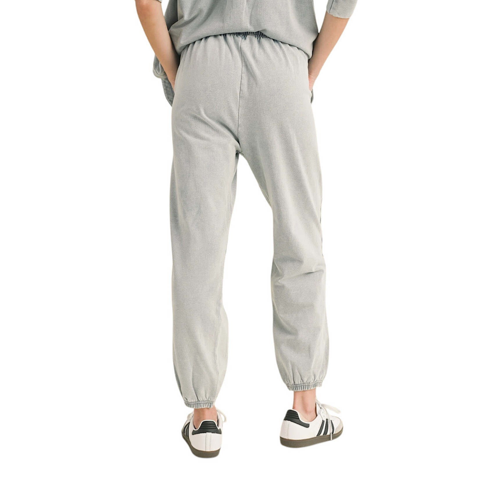 Dye and Washed Cotton Denim Sweatpant/Jogger