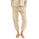 Dye and Washed Cotton Beige Sweatpant/Jogger
