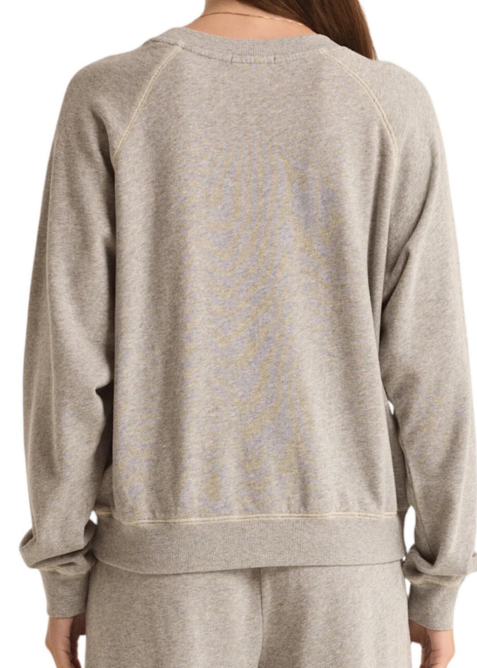 Z Supply Z Supply Saldana French Terry Top Classic Heather Grey