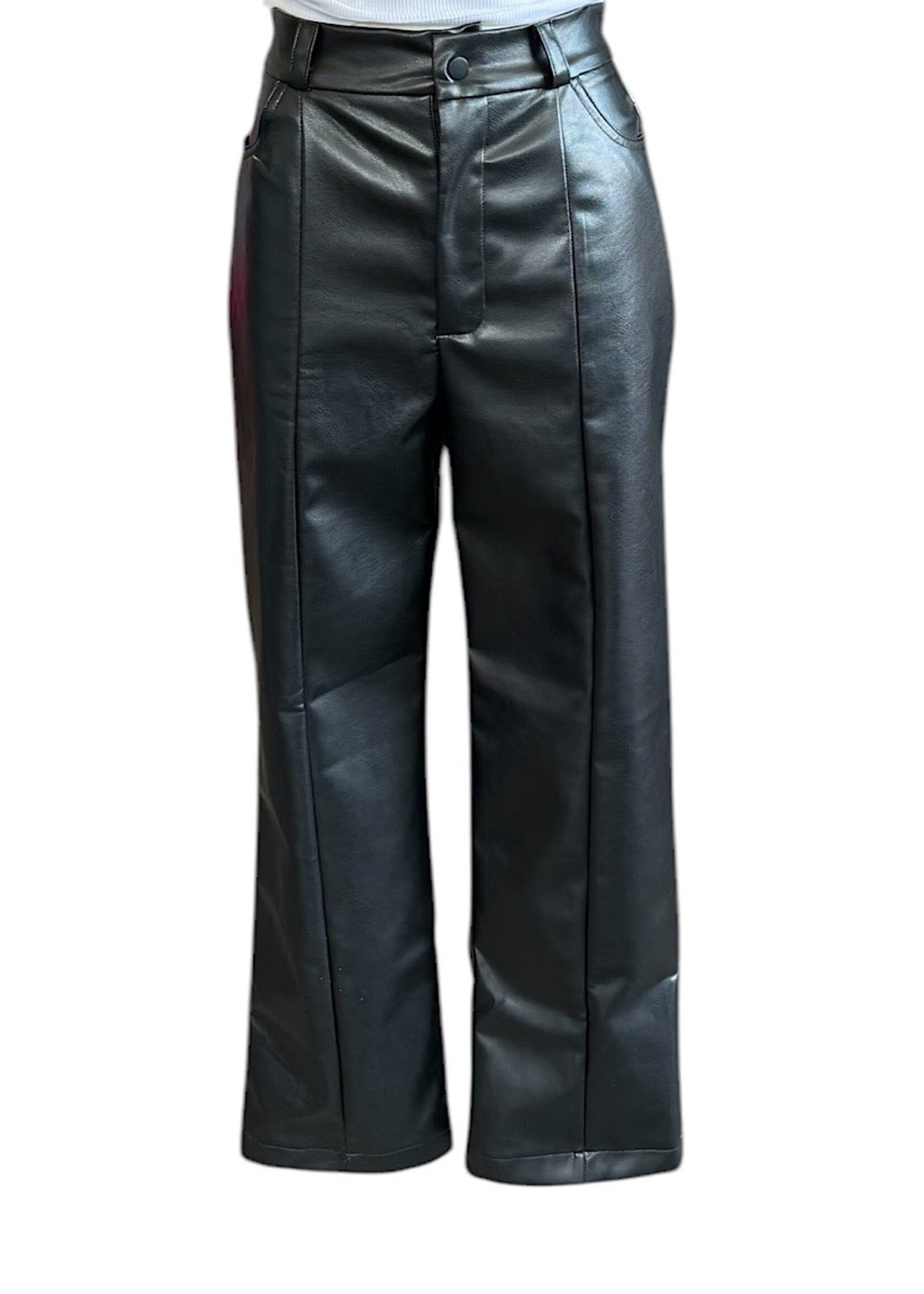Black PU Pants