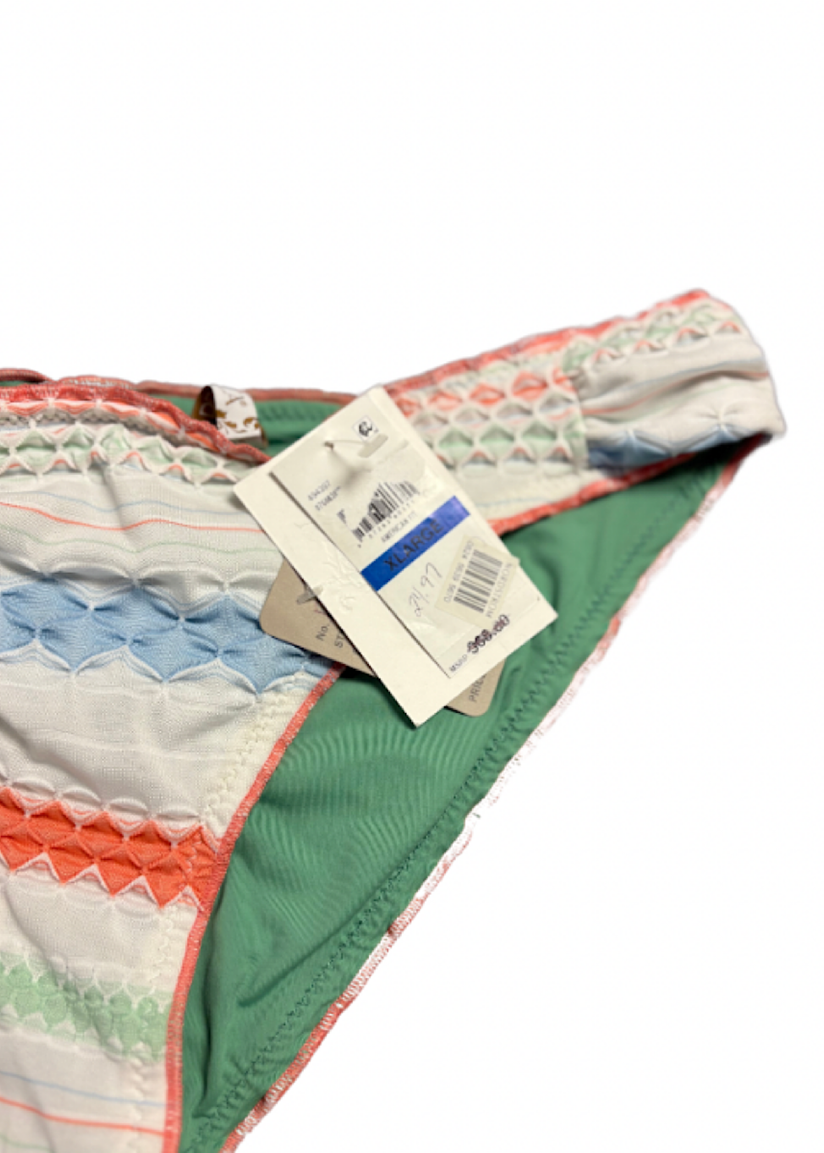 BECCA Multi Pastel Color Bikini Bottoms Size Large-RF