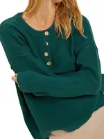 Hunter Sweater Top with Side Slits