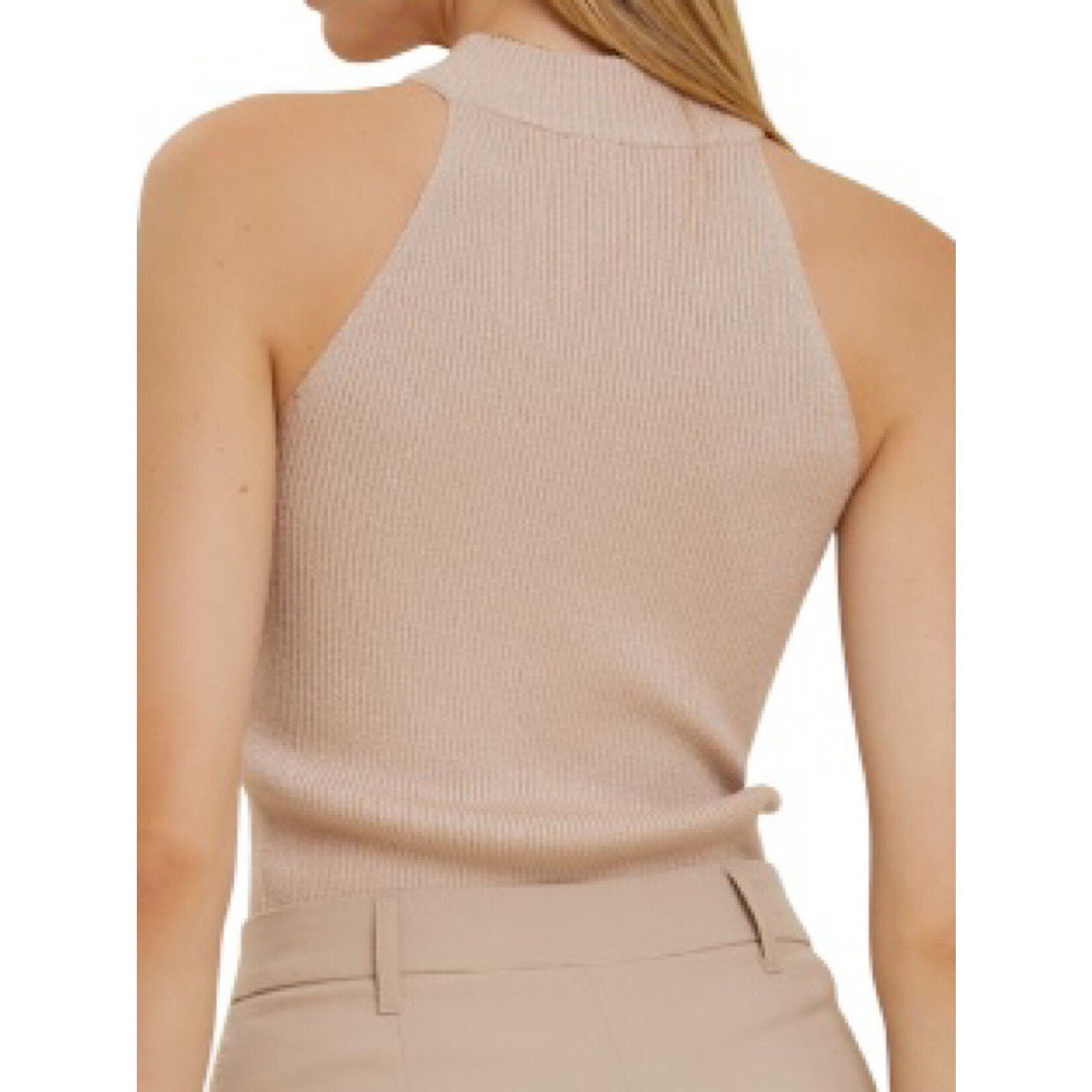 Beige Lurex Genevieve Sweater
