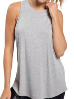 Heather Grey Raw Edge Flow Tank