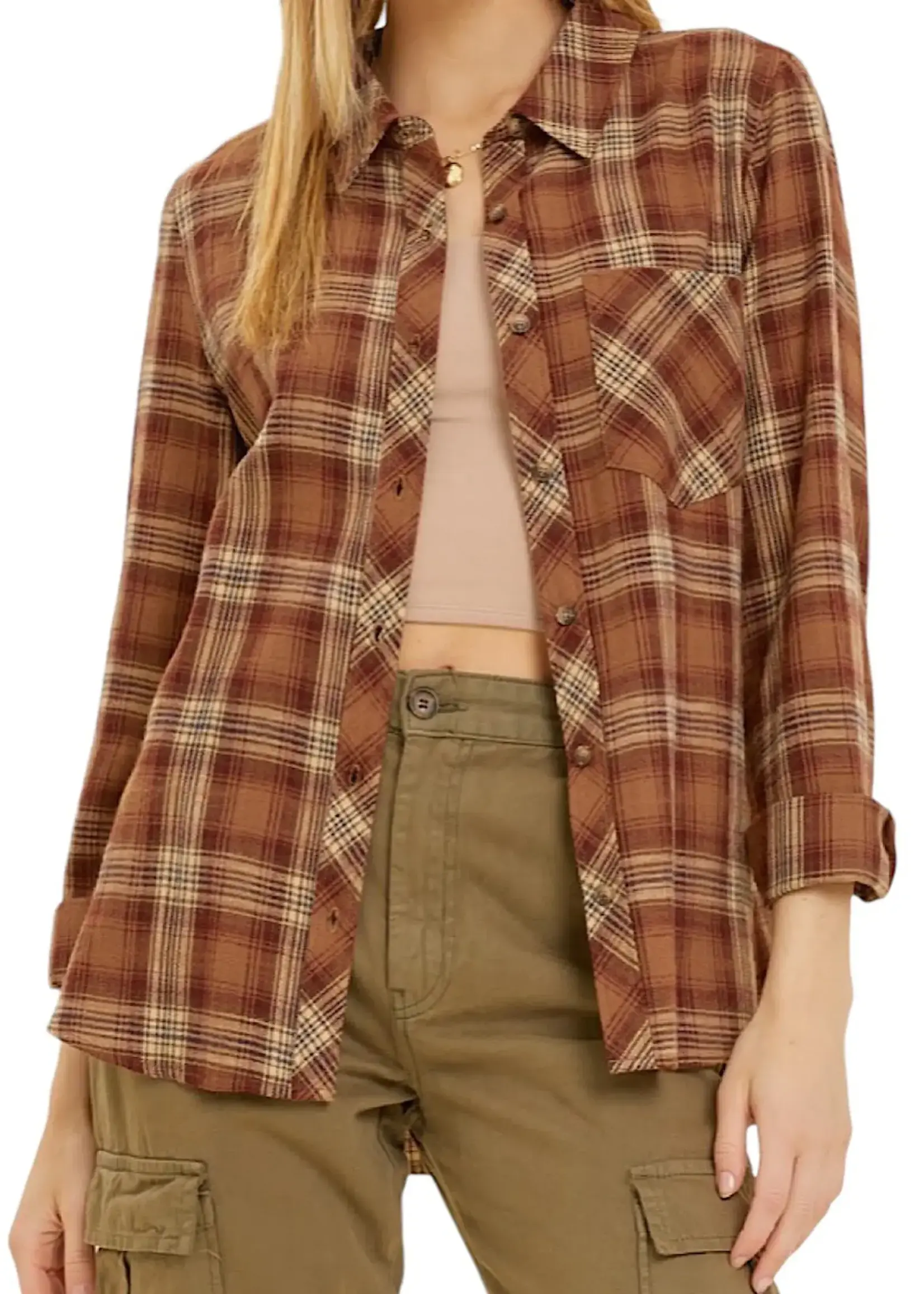 Clay Dark Boyfriend Flannel