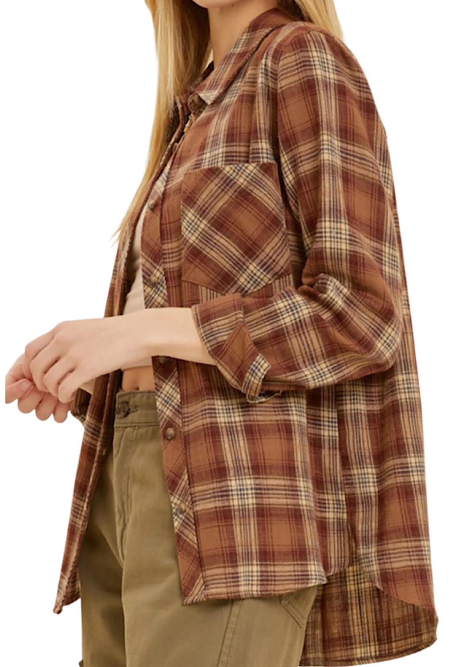 Clay Dark Boyfriend Flannel