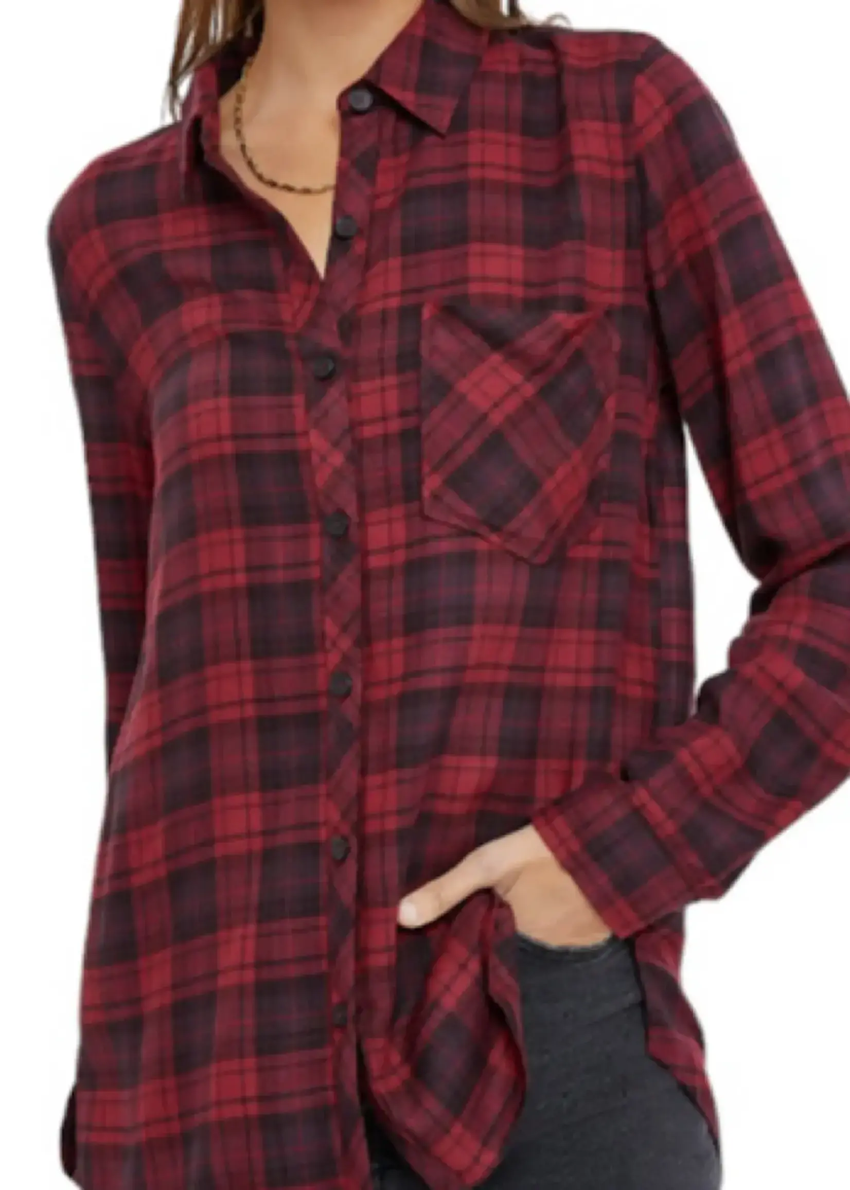 Burgundy Plaid Flannel