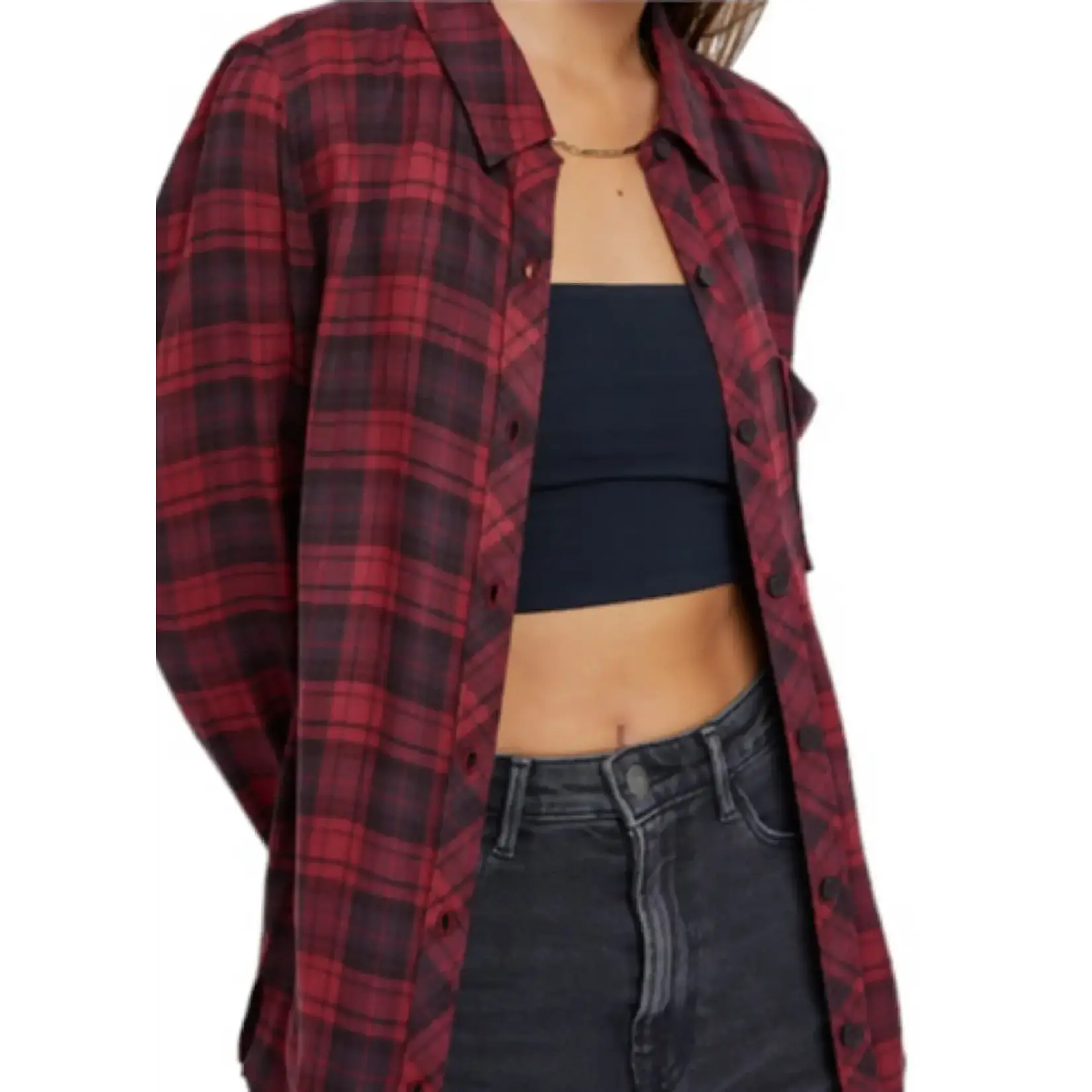 Burgundy Plaid Flannel