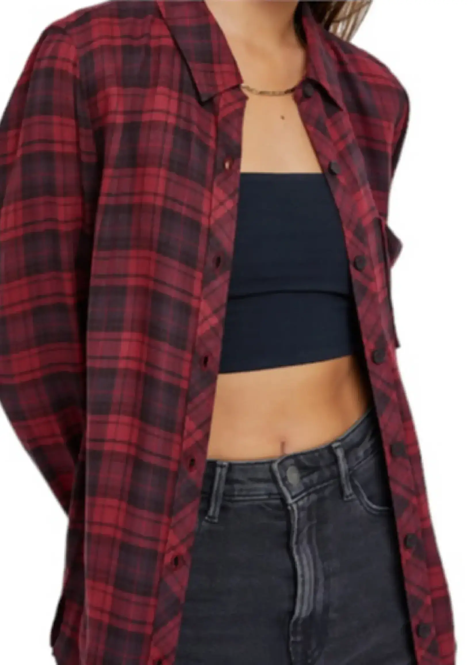 Burgundy Plaid Flannel