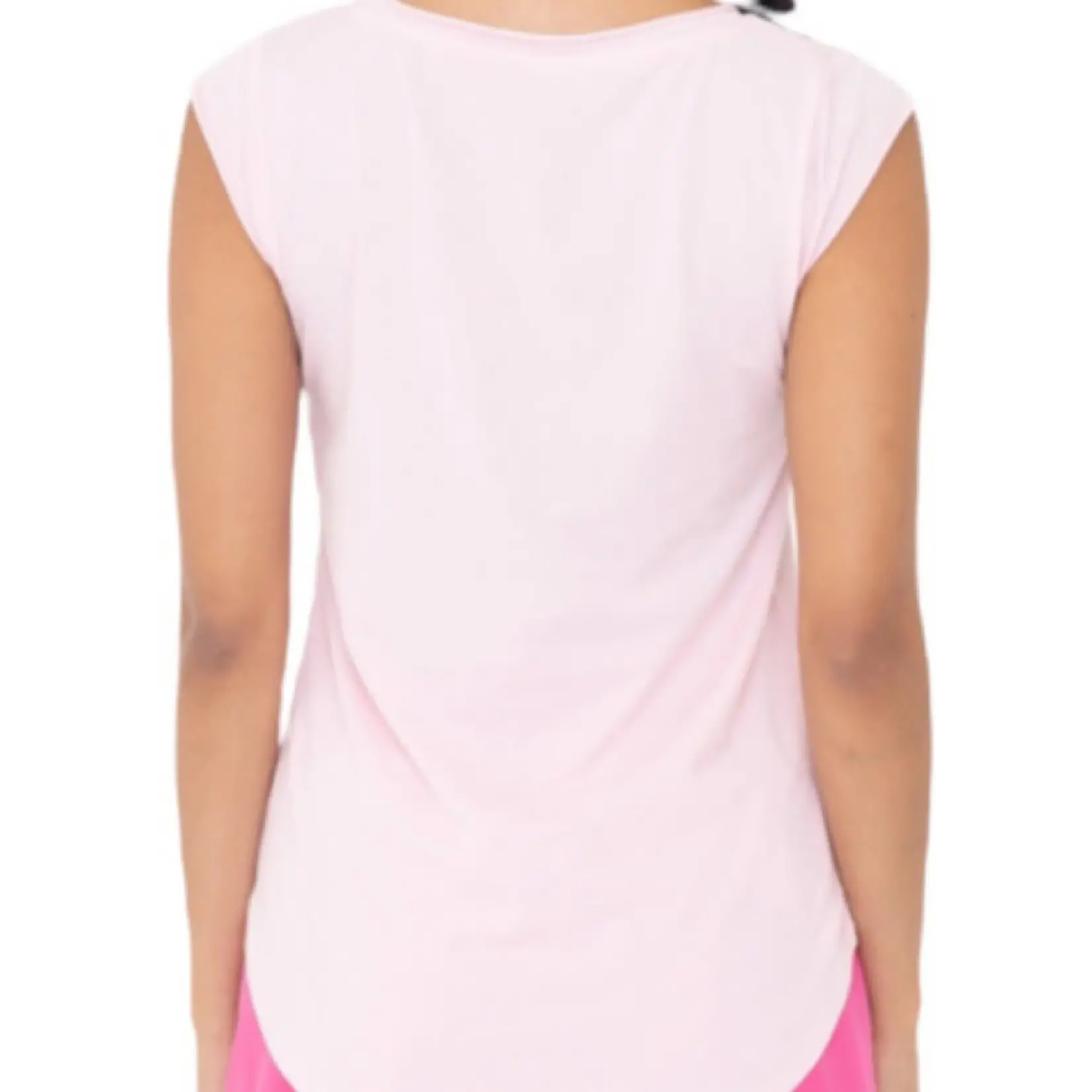 V-Neck Tee With Curved Hem