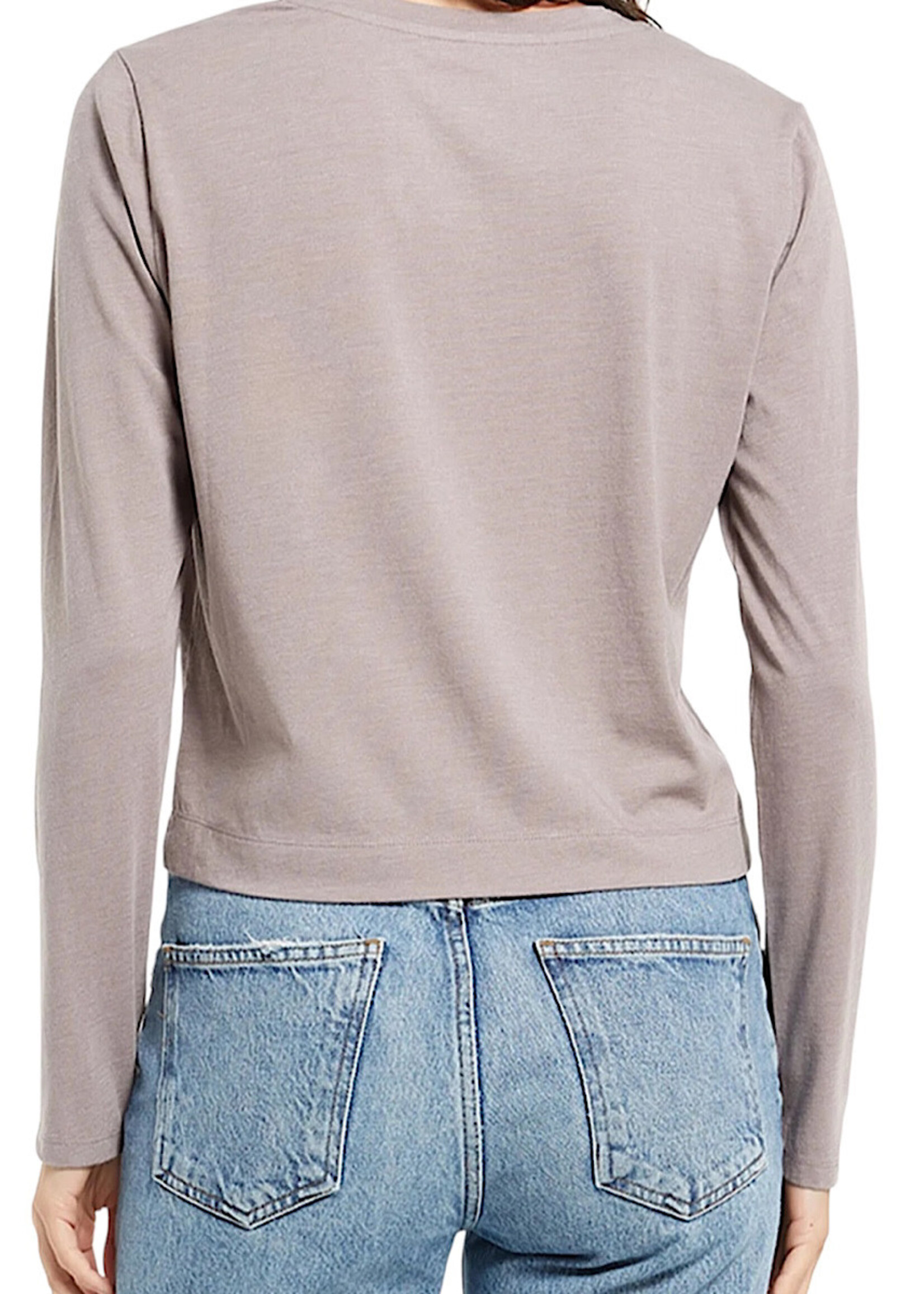 Z Supply Z Supply The L/S Skimmer Pocket Tee Fog