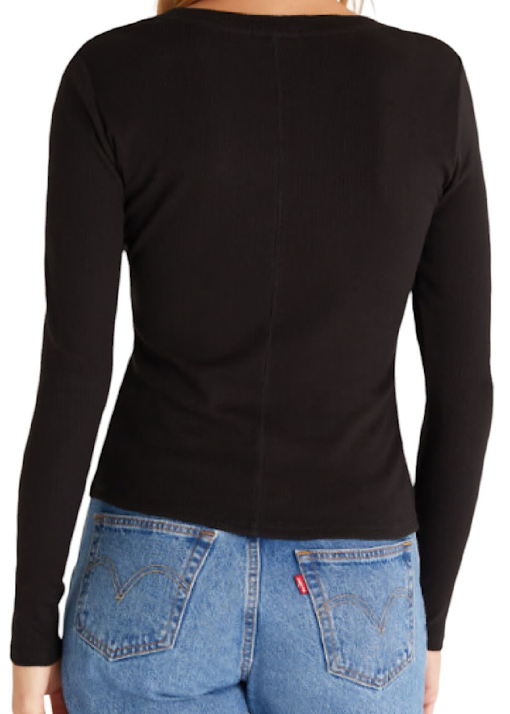 Z Supply Z Supply Sirena Rib LS Tee Black