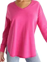 Z Supply Z Supply V-Neck Weekender Party Pink