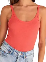 Z Supply Z Supply Casa Rib Tank Coral Red