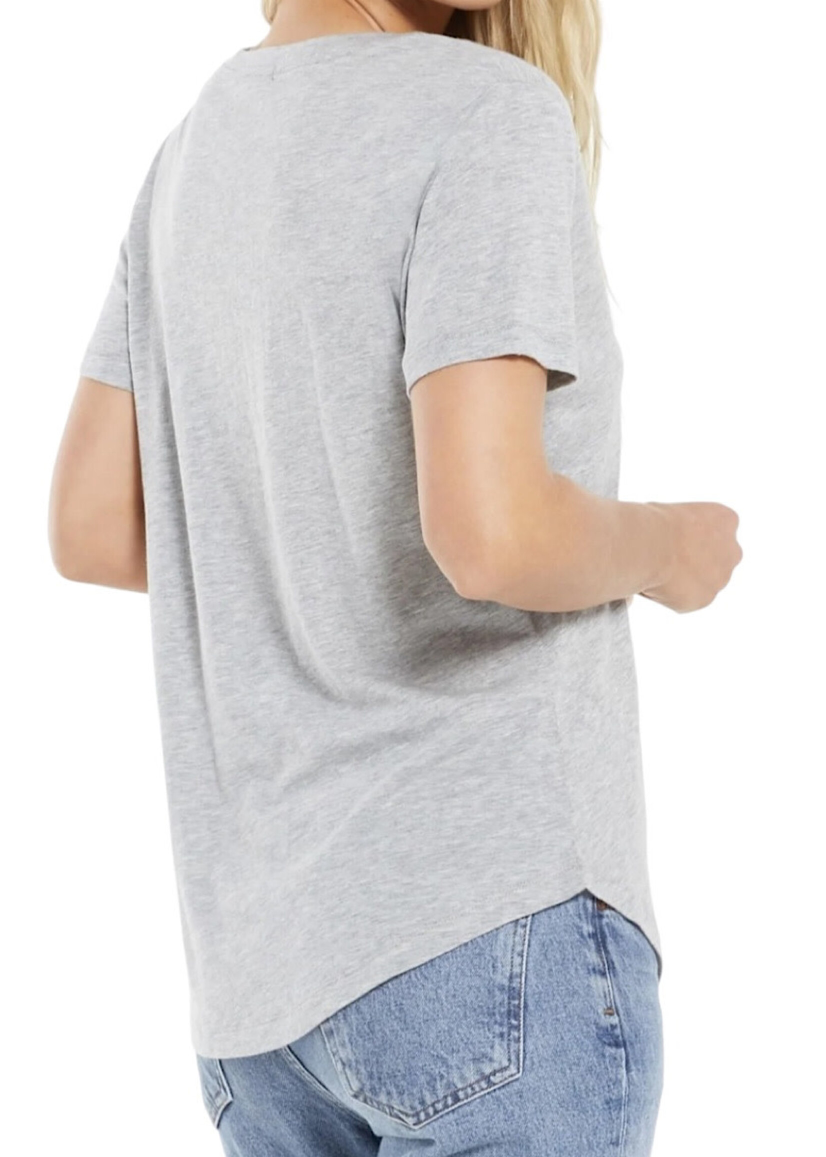 Z Supply Z Supply Kasey Modal V-Neck Tee Heather Grey