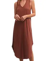 Z Supply Z Supply The Reverie Slub Dress Dark Rosewood