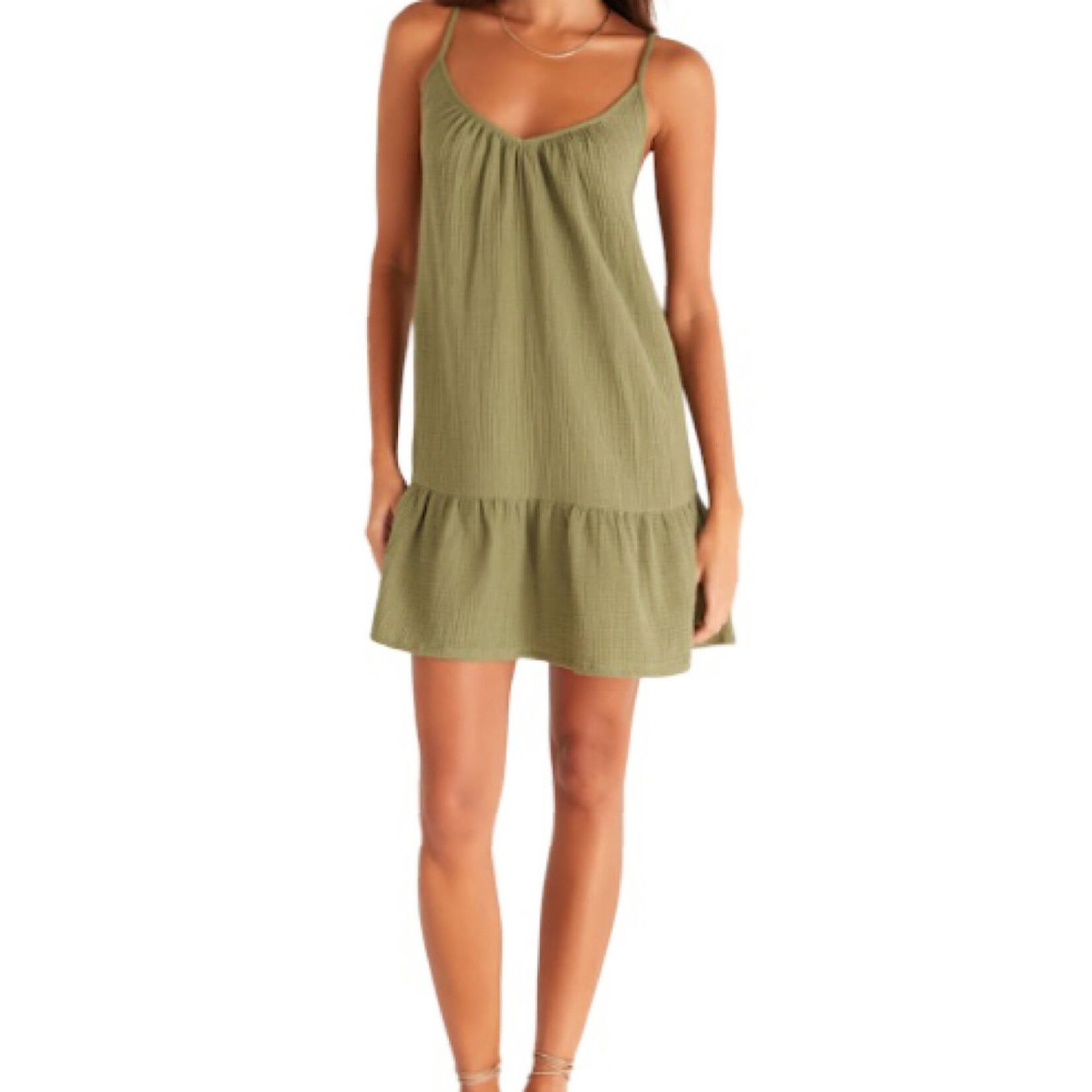 Z Supply Z Supply Amalia Gauze Dress Olive Branch