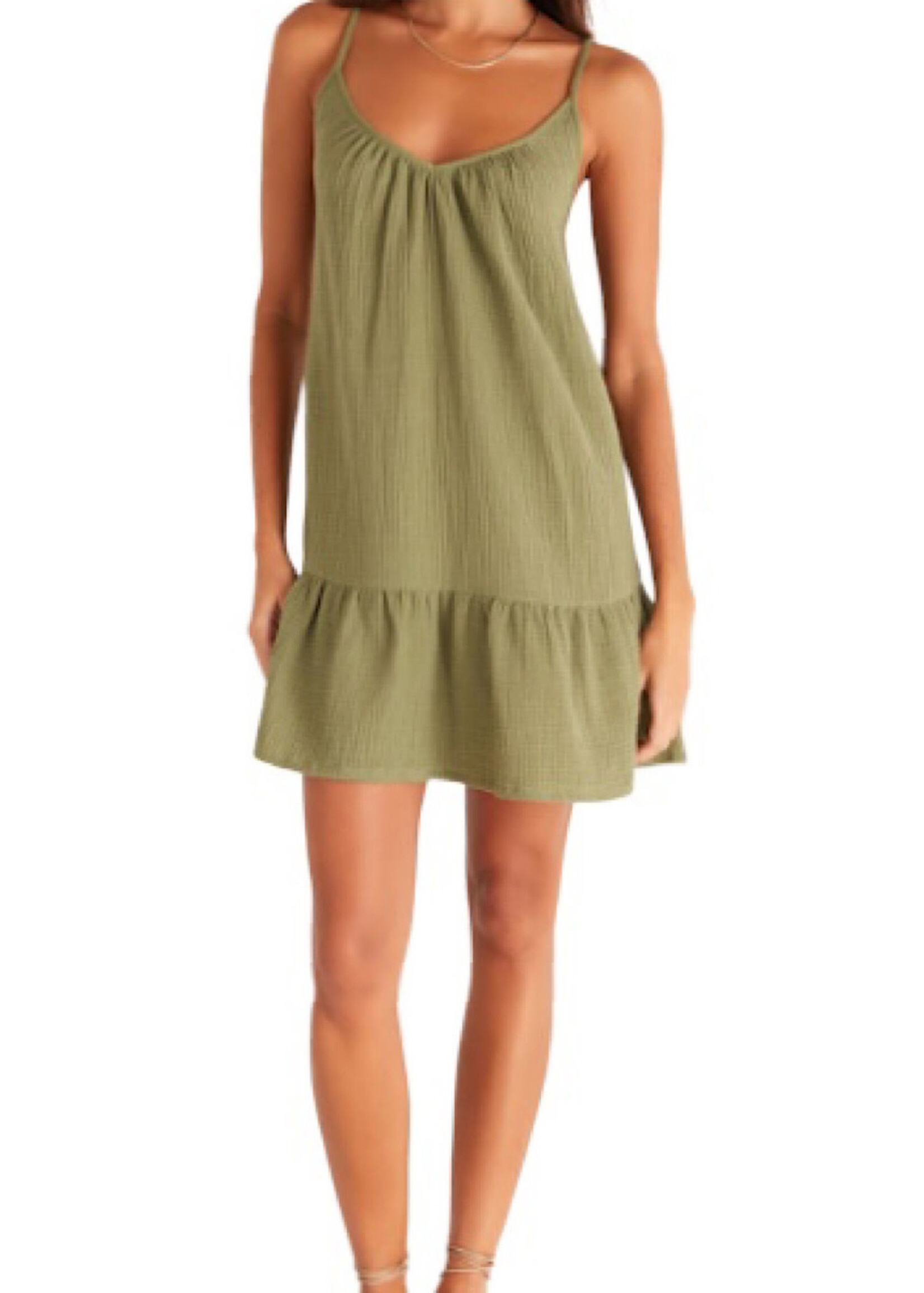 Z Supply Z Supply Amalia Gauze Dress Olive Branch