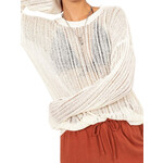 Whip Cream Knitted Sheer Sweater