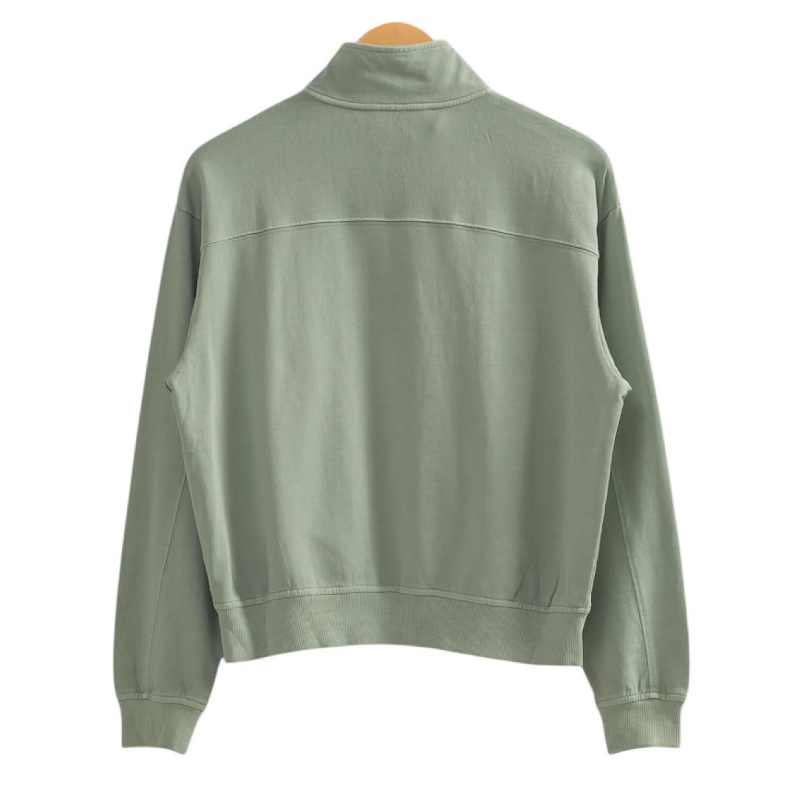 Sage Green Half Zip Long Sleeve Pullover