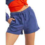 Dusty Indigo Raw Edge Drawstring Shorts