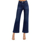 Risen RDP5966 Tummy Control H/R Crop Wide Jeans DK
