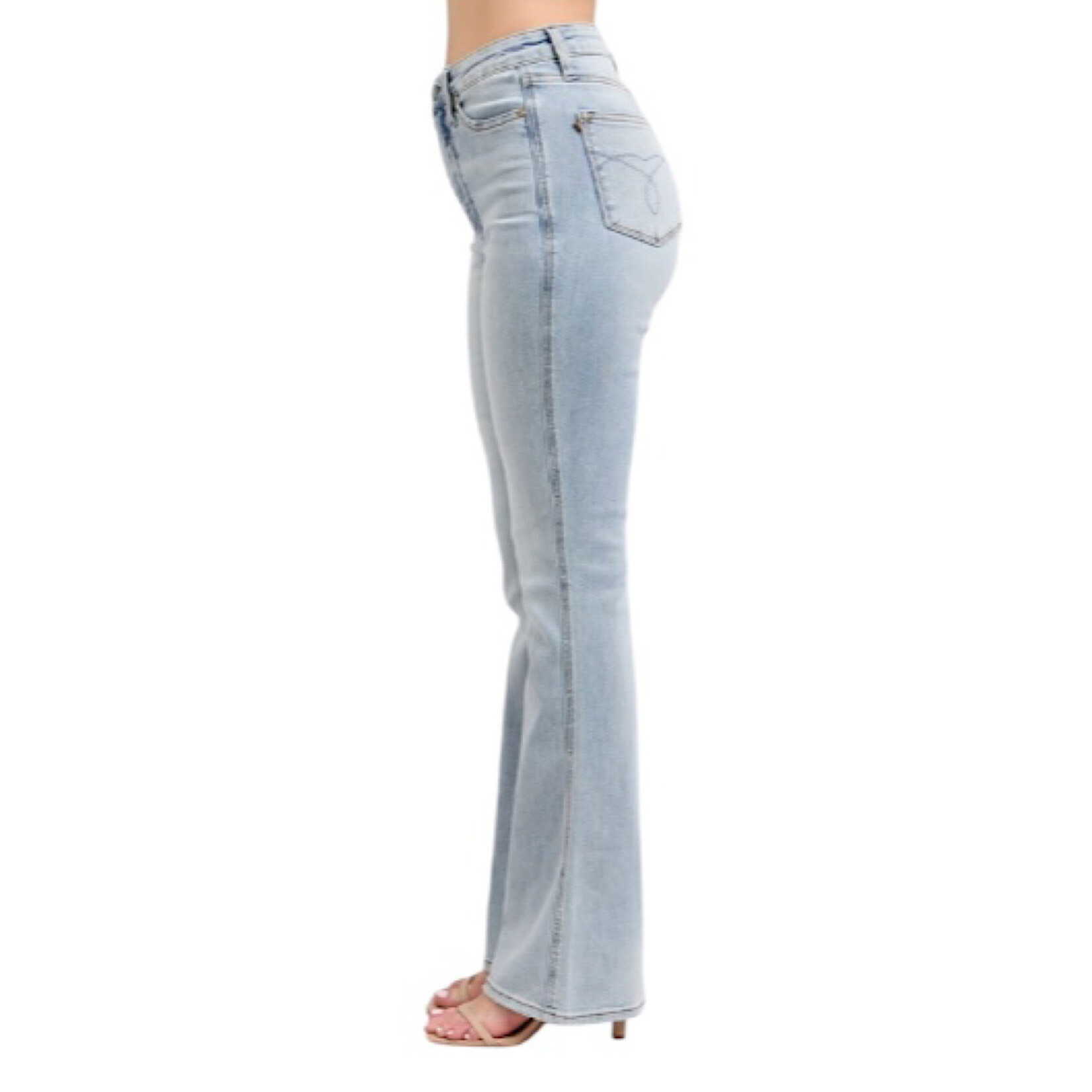 Judy Blue JB88784 H/W Tummy Control Bootcut LT Short Length Jeans