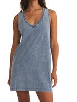 Z Supply Z Supply Sloane V-Neck Knit Denim Dress Medium Indigo