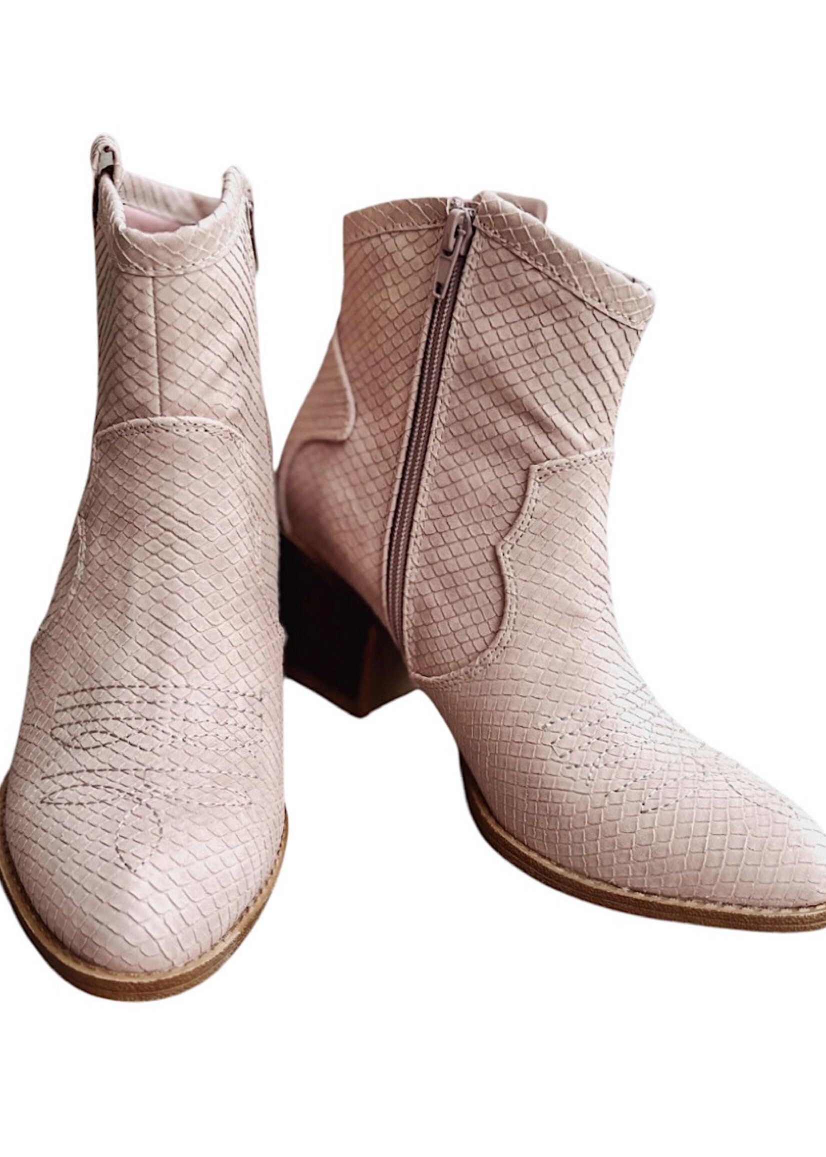 Dirty Laundry Unite Snake Blush Bootie